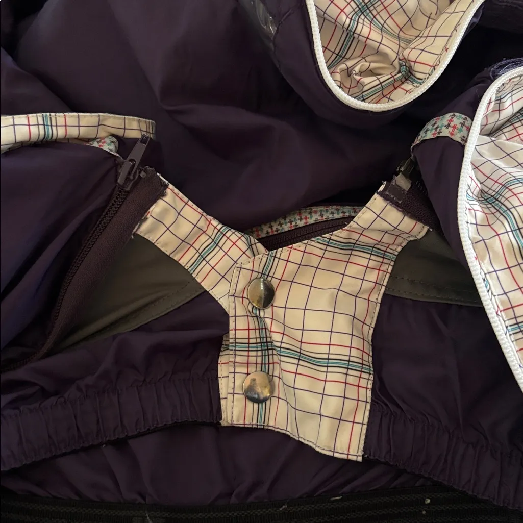 Burton DryRide Snowboard Ski Jacket Parka White Red Blue Plaid Pattern Sz S - Image 10