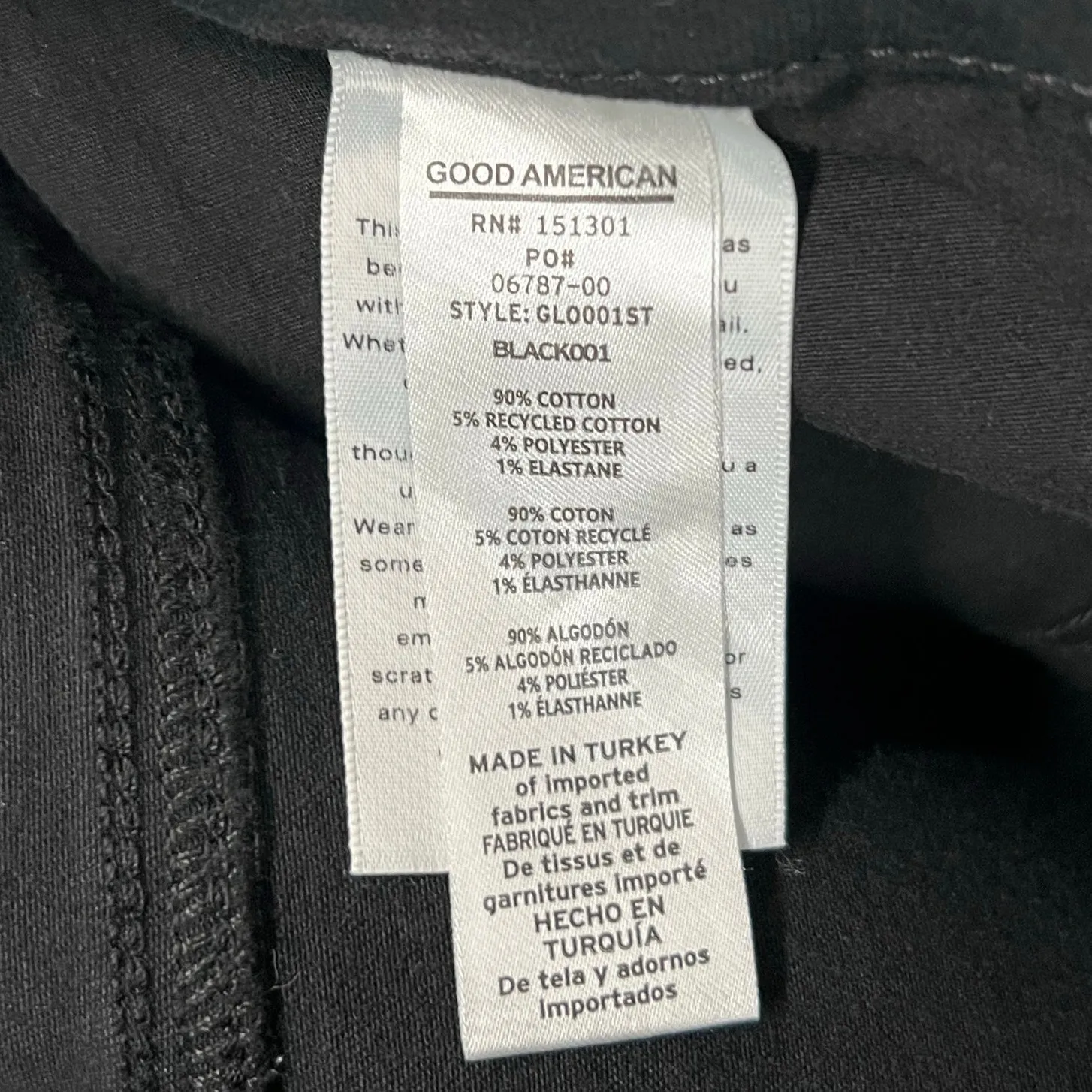 Good American Good Legs Jeans Womens 12 Black Tummy Tech Low Rise Stretch No Gap - Image 13