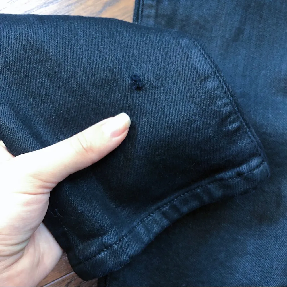 JOE'S • The Skinny jeans Coated Black waxed denim mid rise moto grunge stretch - Image 8