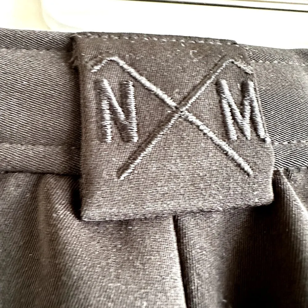 Nicole Miller High Waisted Shorts Wide Leg Hook & Eye Zip Back Pocket Black 10 - Image 2