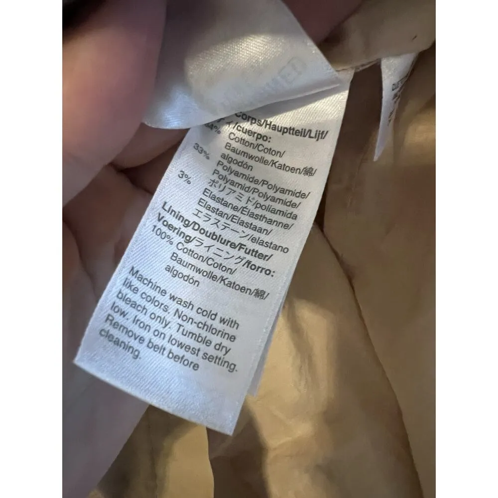 J Crew Skirt Womens 8 Khaki Cotton Tie Safari Midi Tan Career Office Modest - Image 6