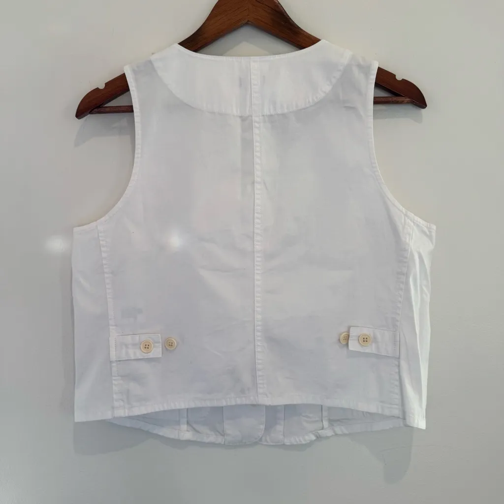 J. Crew Cream Chino Vest - Image 6