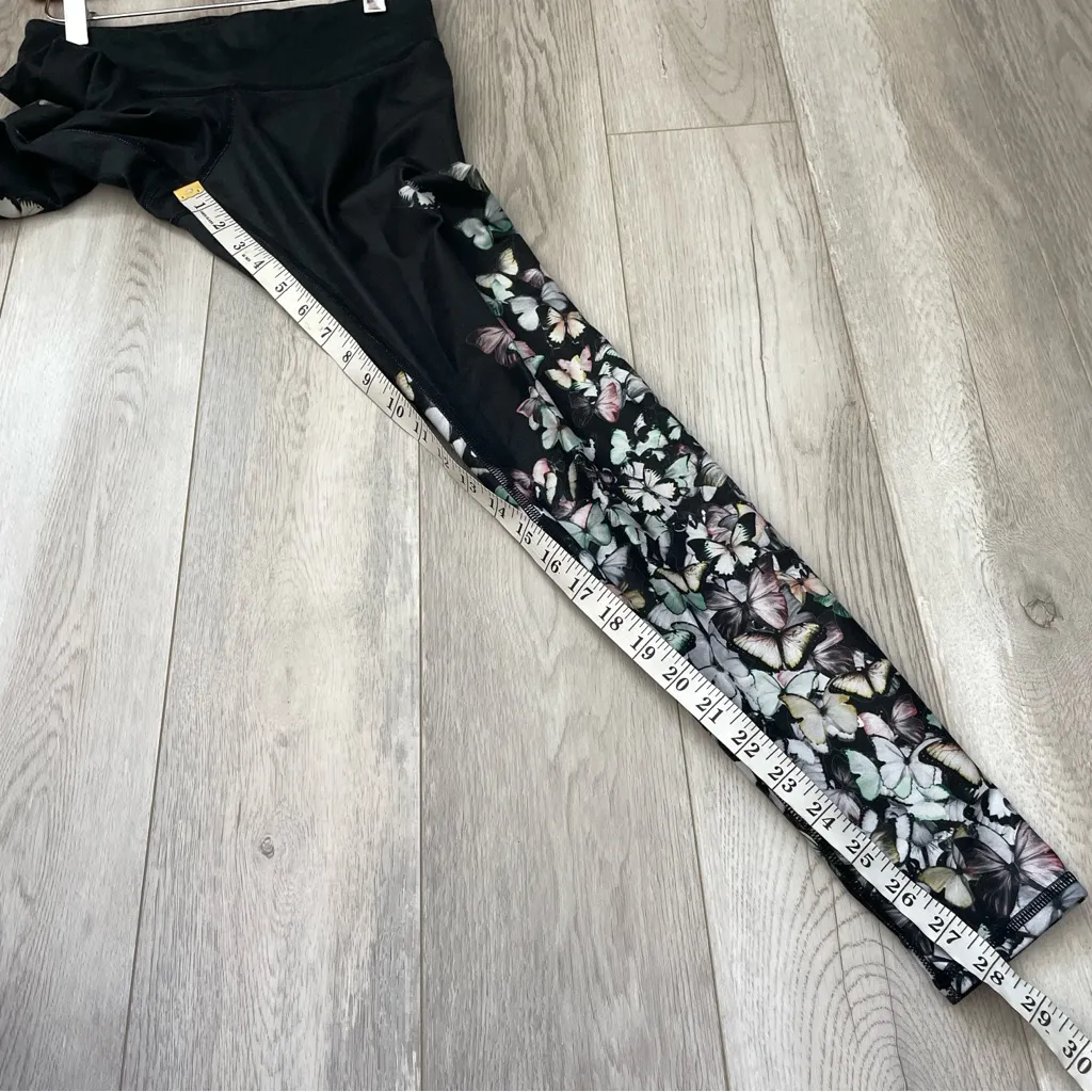 ALO Butterfly Leggings printed workout womens Black (xsmall) activewear casual - Image 3
