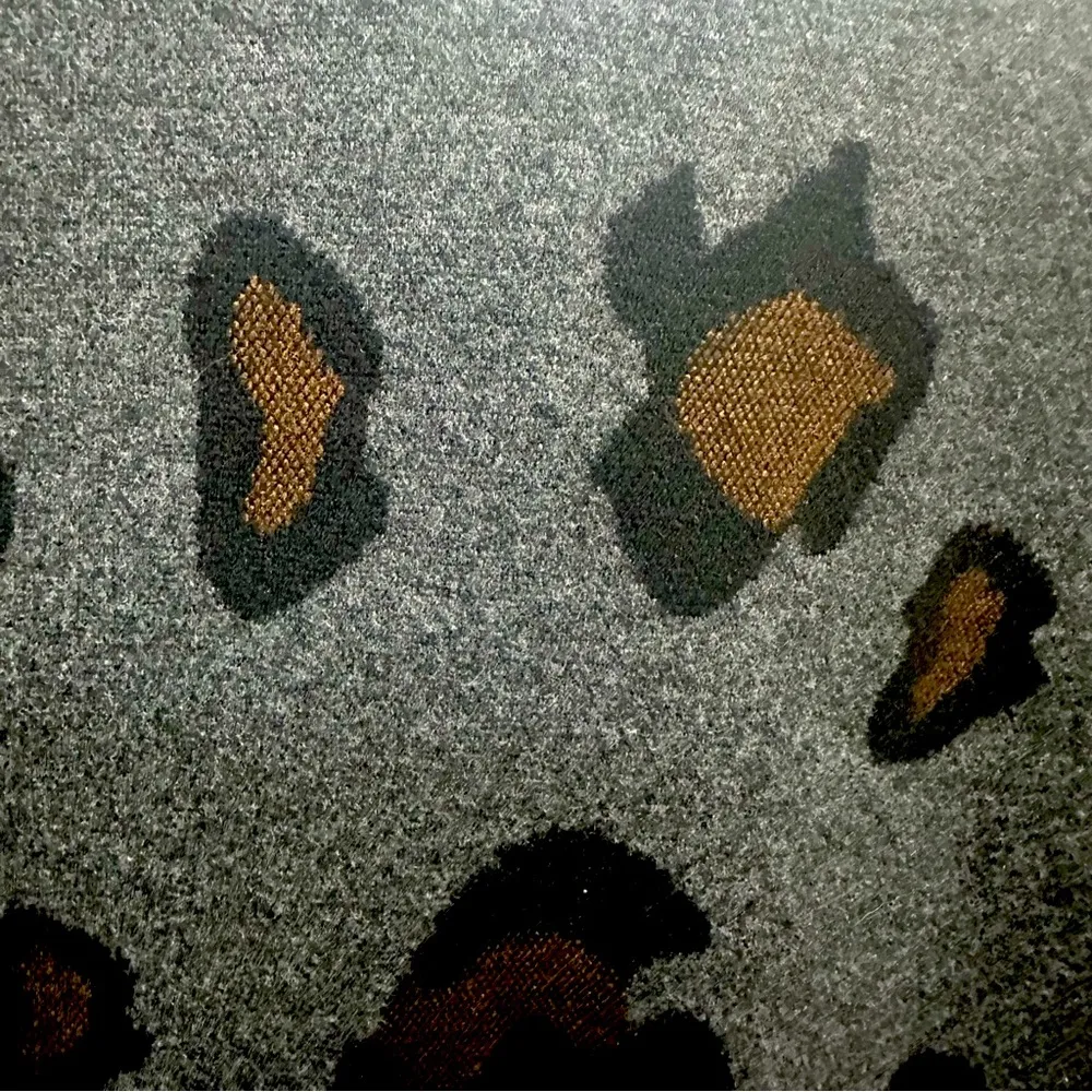 Strut and Bolt Charcoal Leopard Animal Print Long Blazer Jacket Womens Medium - Image 6