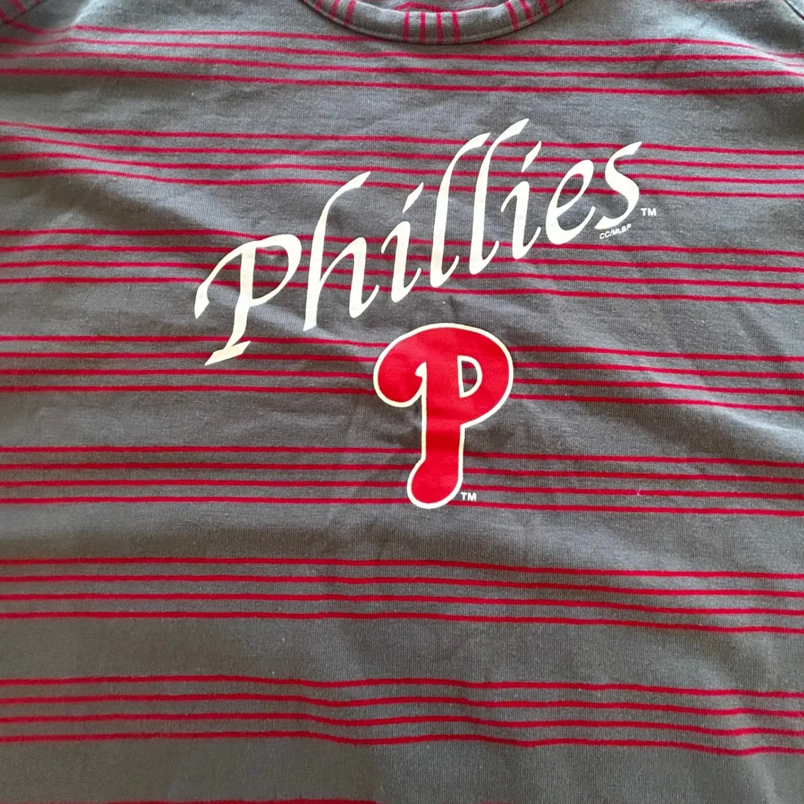 Philadelphia Phillies Genuine‎ Merchandise Sleepwear Tank Top Shirt Racerback Lg Gray - Image 3