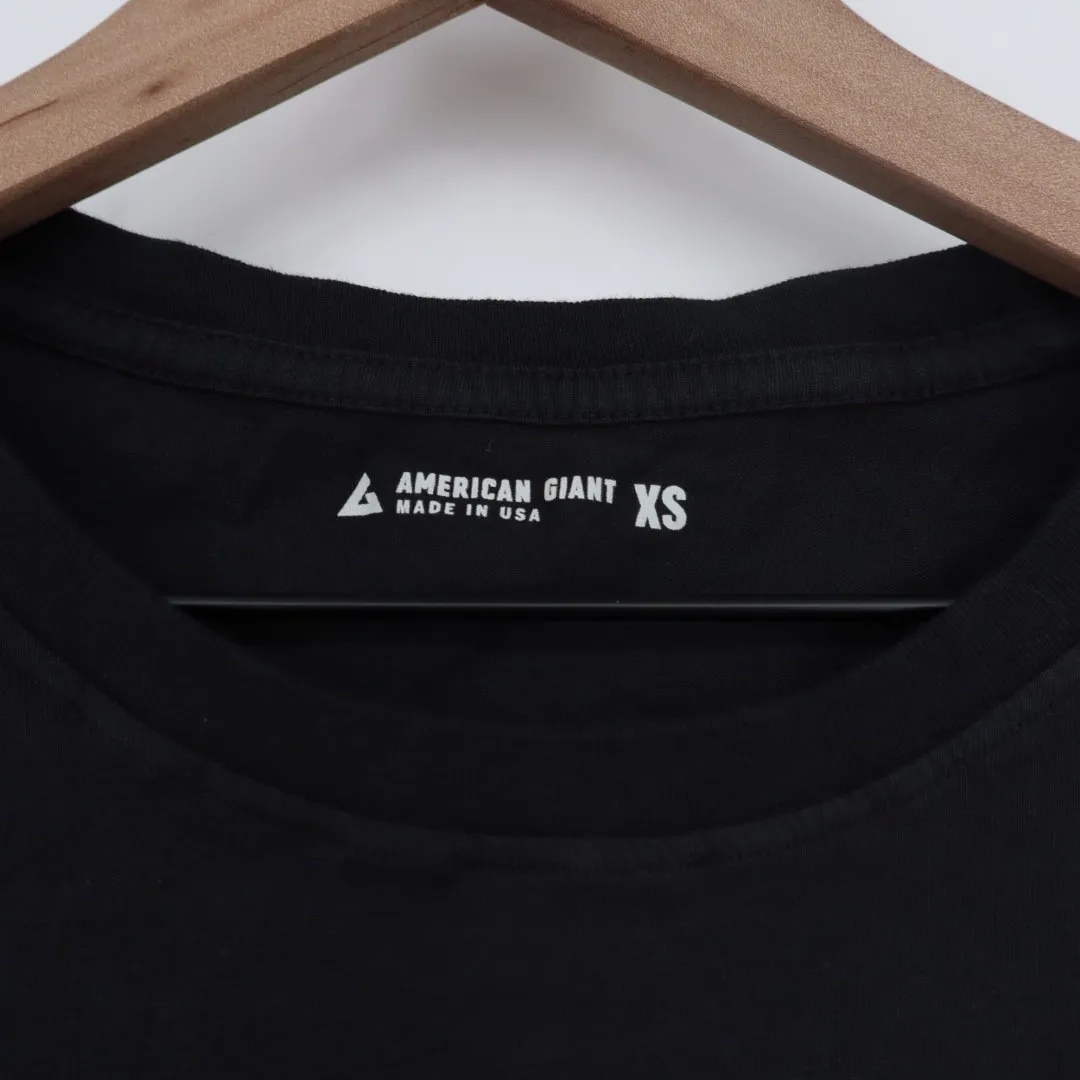 American Giant Black Crew Neck Short Sleeve T Shirt Made in USA XS - Image 3