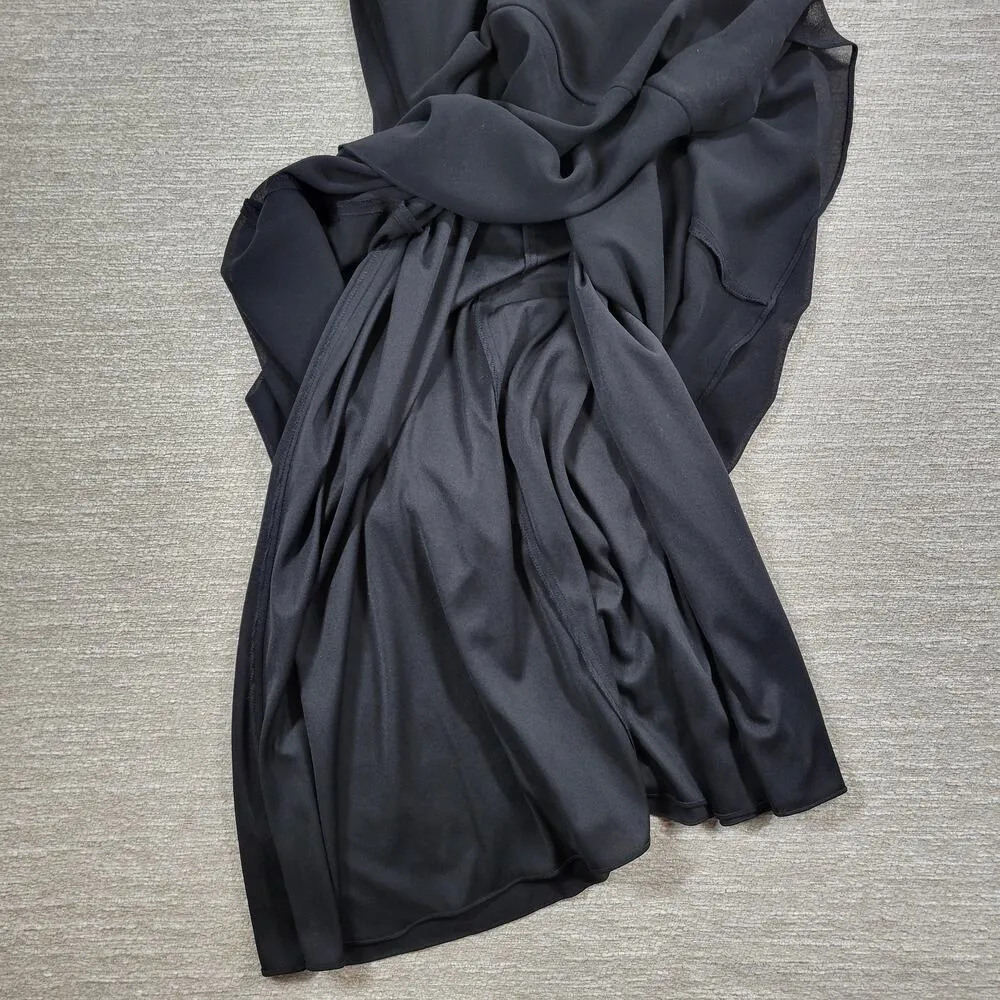 VTG Bora Prom Dress XL Black Bling Accent Sheer Layer Fairy Goth Evening Gown - Image 10