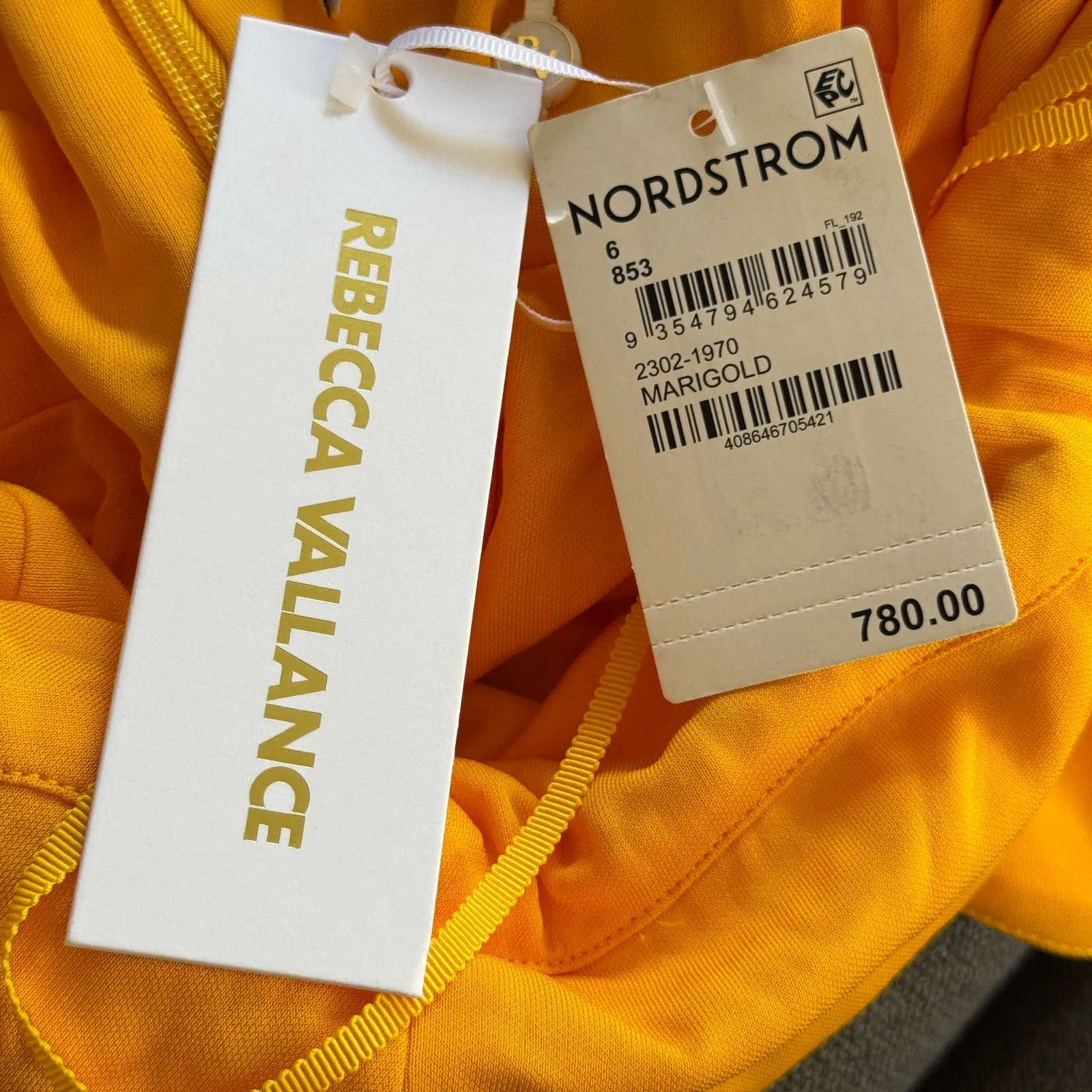 Rebecca‎ Vallance Phoenix Dress Gown Marigold Size US 2 NWT Orange - Image 12