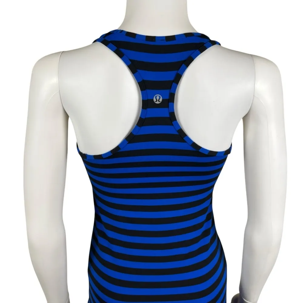 Lululemon Apex Stripe Baroque Cool Black Blue Striped Racerback Tank - Image 8