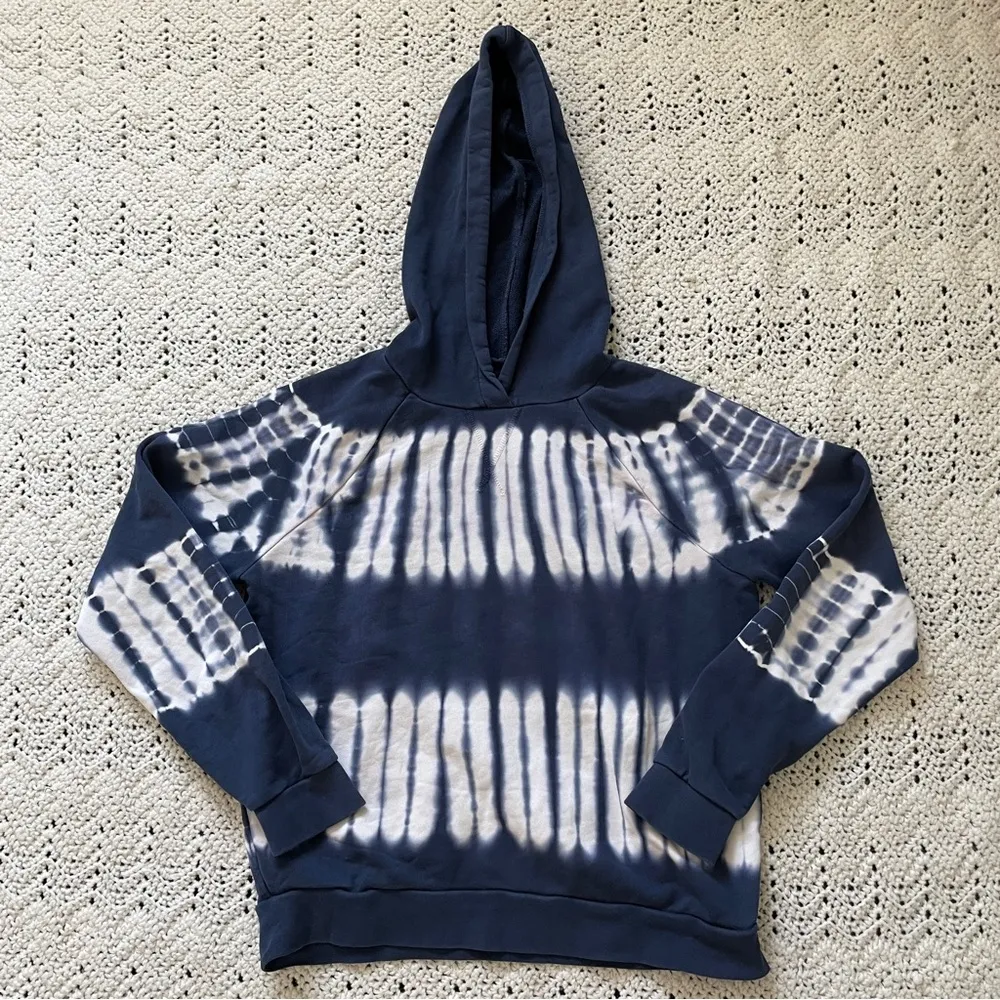 Madewell Tie Dye (re)Sourced Cotton Hoodie Sweater Navy Blue (Small) comfy gym - Image 7