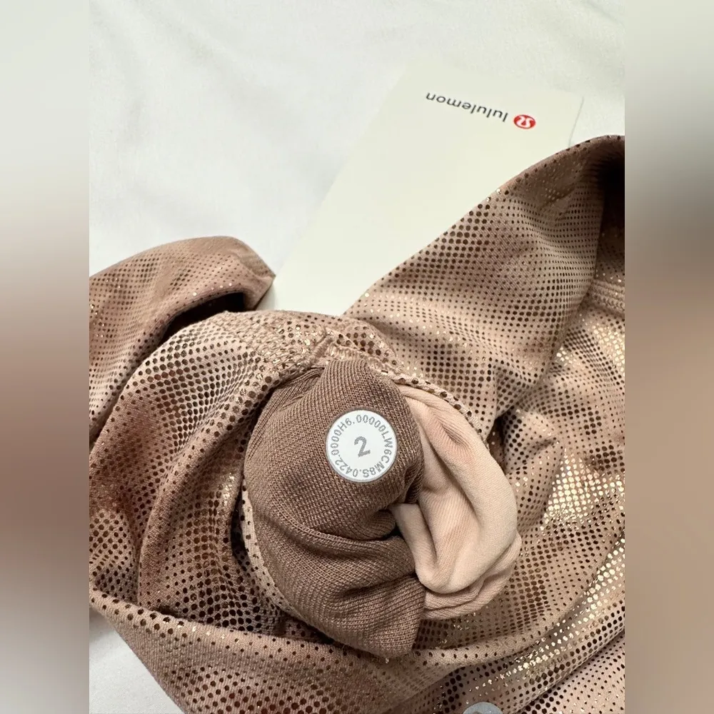 NWT  Align Crop 23" Shine - Diamond Dye Misty Shell Cacao Dot Foil - 2 - Image 10