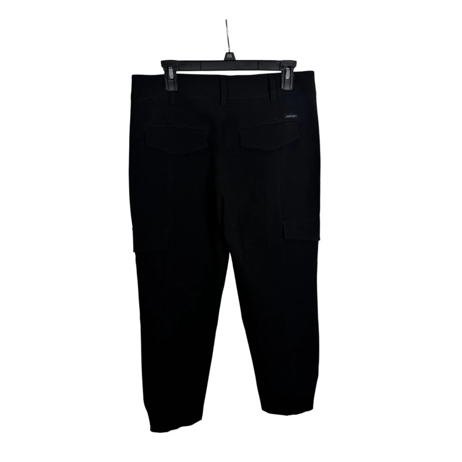 Sanctuary Black Pleat Detail Cargo Pants Relaxed Fit Standard Hook Closure Women Size 27 - Image 6