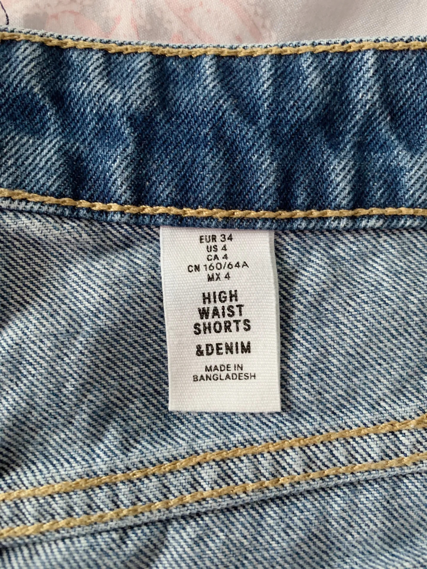 High Wasted Denim Shorts Size 4 - Image 4