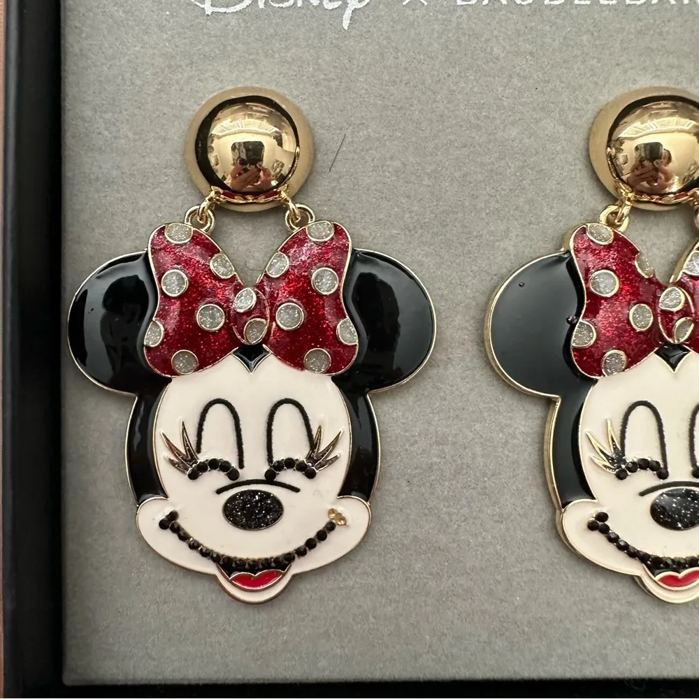 Disney BAUBLEBAR Minnie Mouse Large Black & Red Earrings New - Image 2