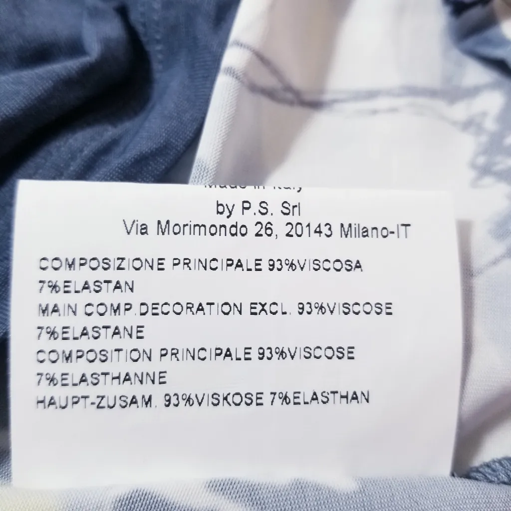 Piazza Sempione Artsy Women Blouse Blue and Yellow - Image 11