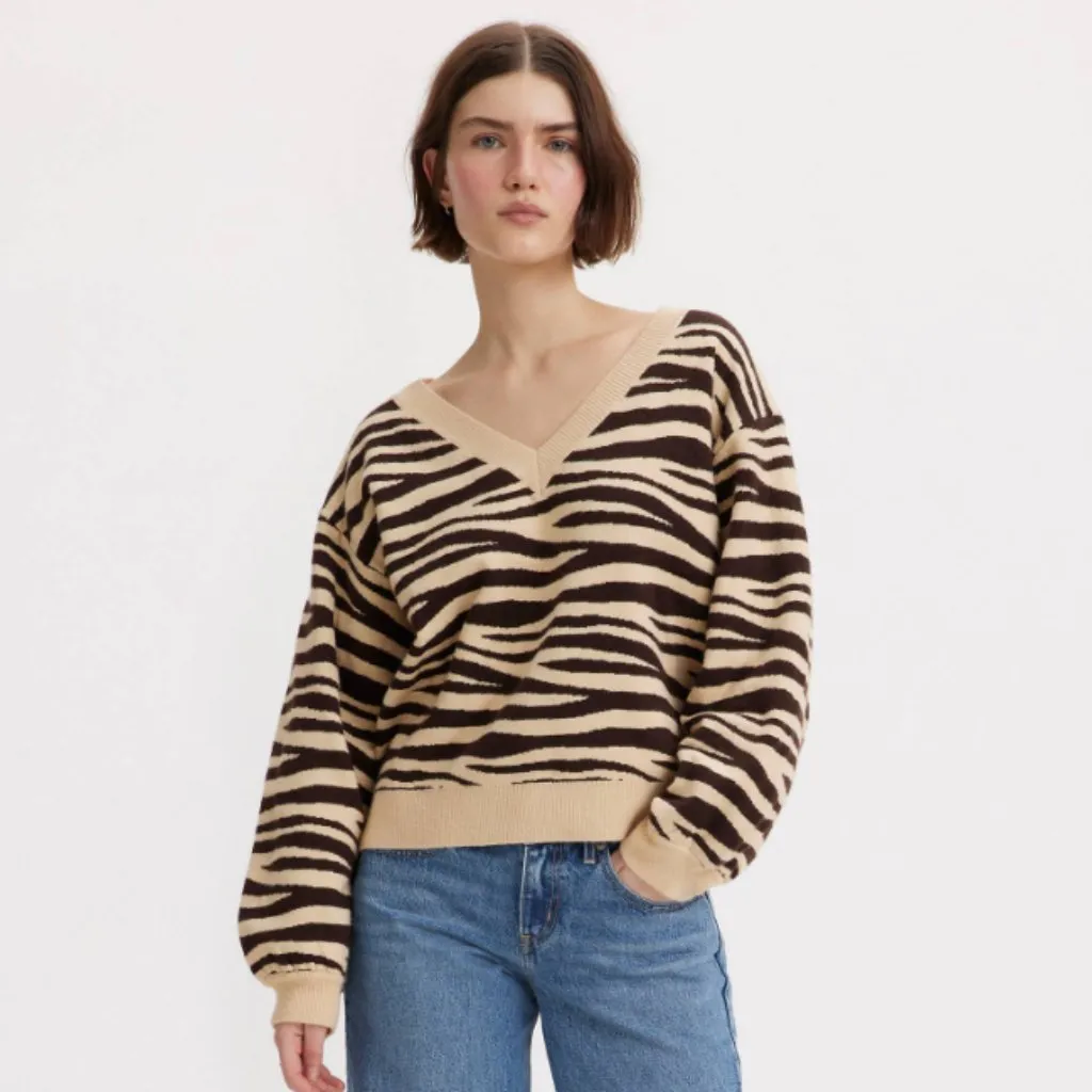 NWT LEVI'S FLOWER SWEATER ANIMAL PRINT - Image 3