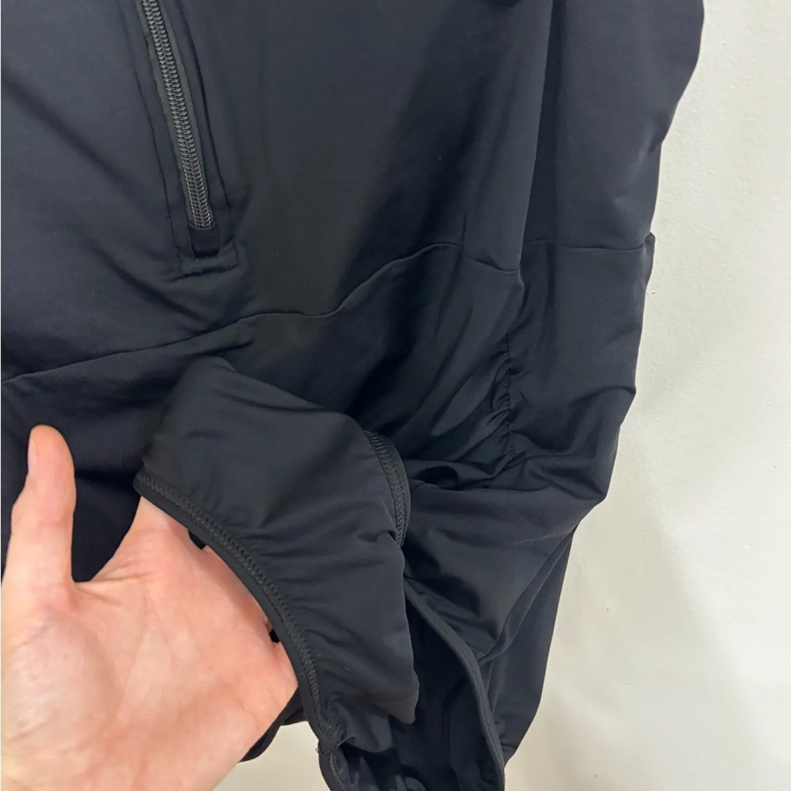 Lands End High Neck Zip Front One Piece Swimsuit with Pockets - Size 22W - Image 4