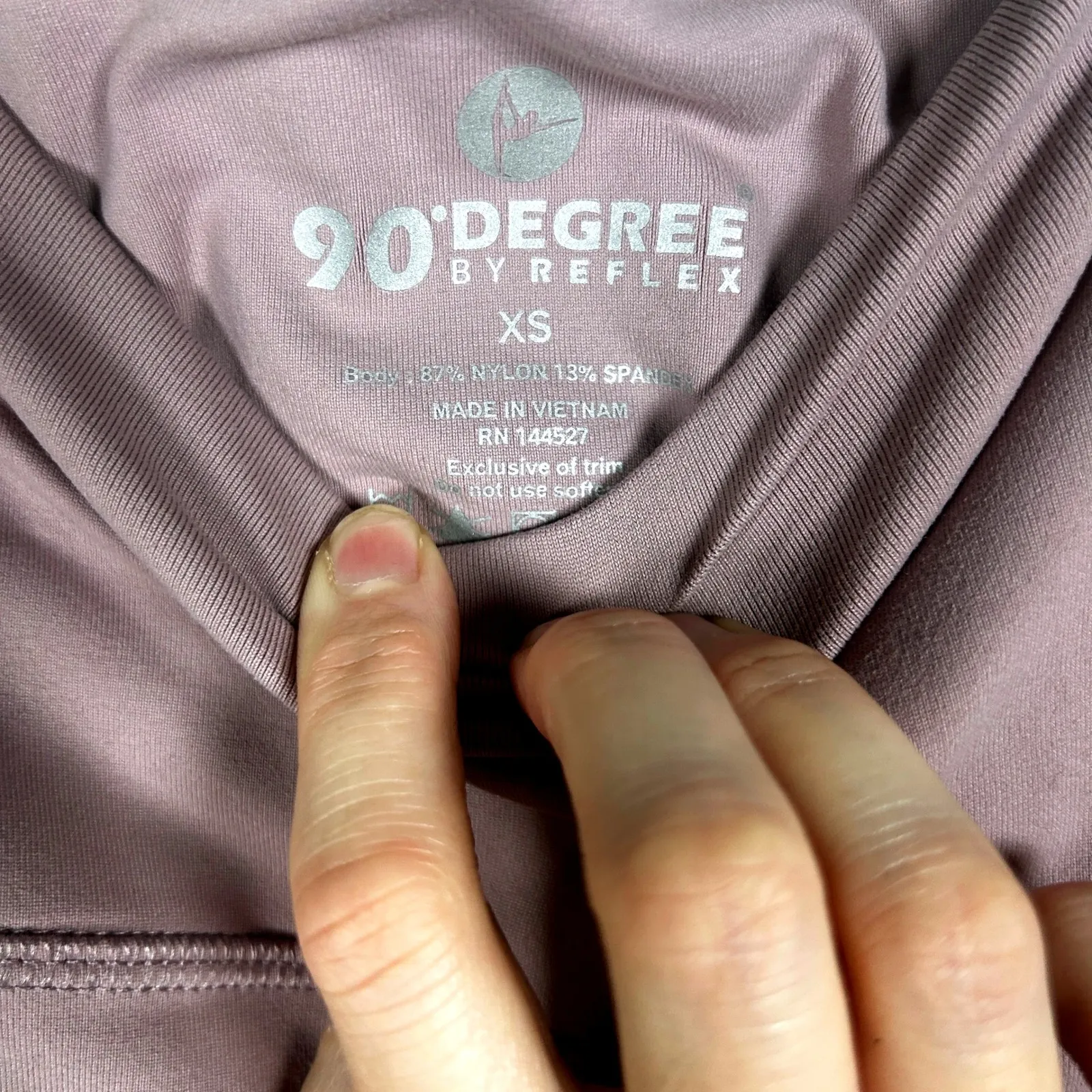 90 Degree by Reflex XS Yoga Pants Athletic‎ High Waist Leggings Activewear Purple - Image 5