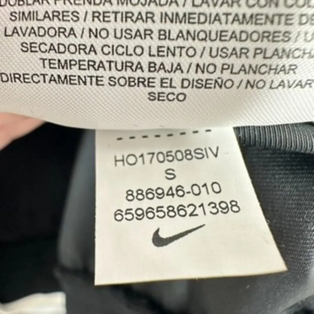 Nike Sportswear Women's Size Small Black White Logo Full Zip Windbreaker Classic - Image 8