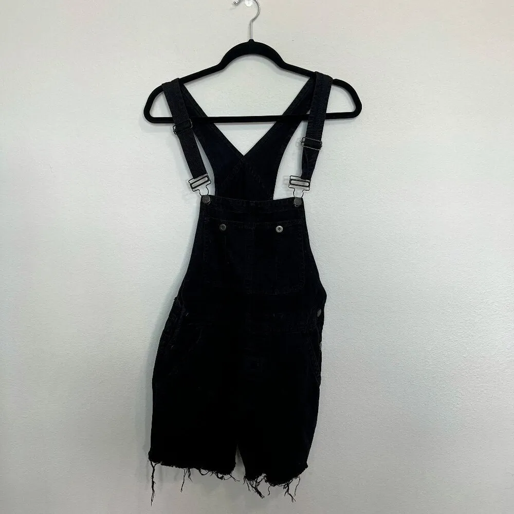We The Free Denim Short Overalls Size 25 Color Black - Image 2