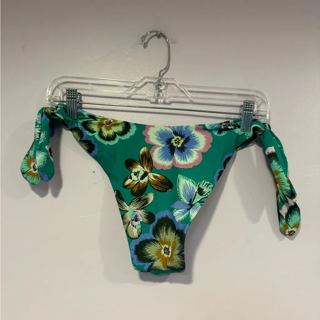 Aerie‎ green tropical floral Triangle bikini set - Image 8