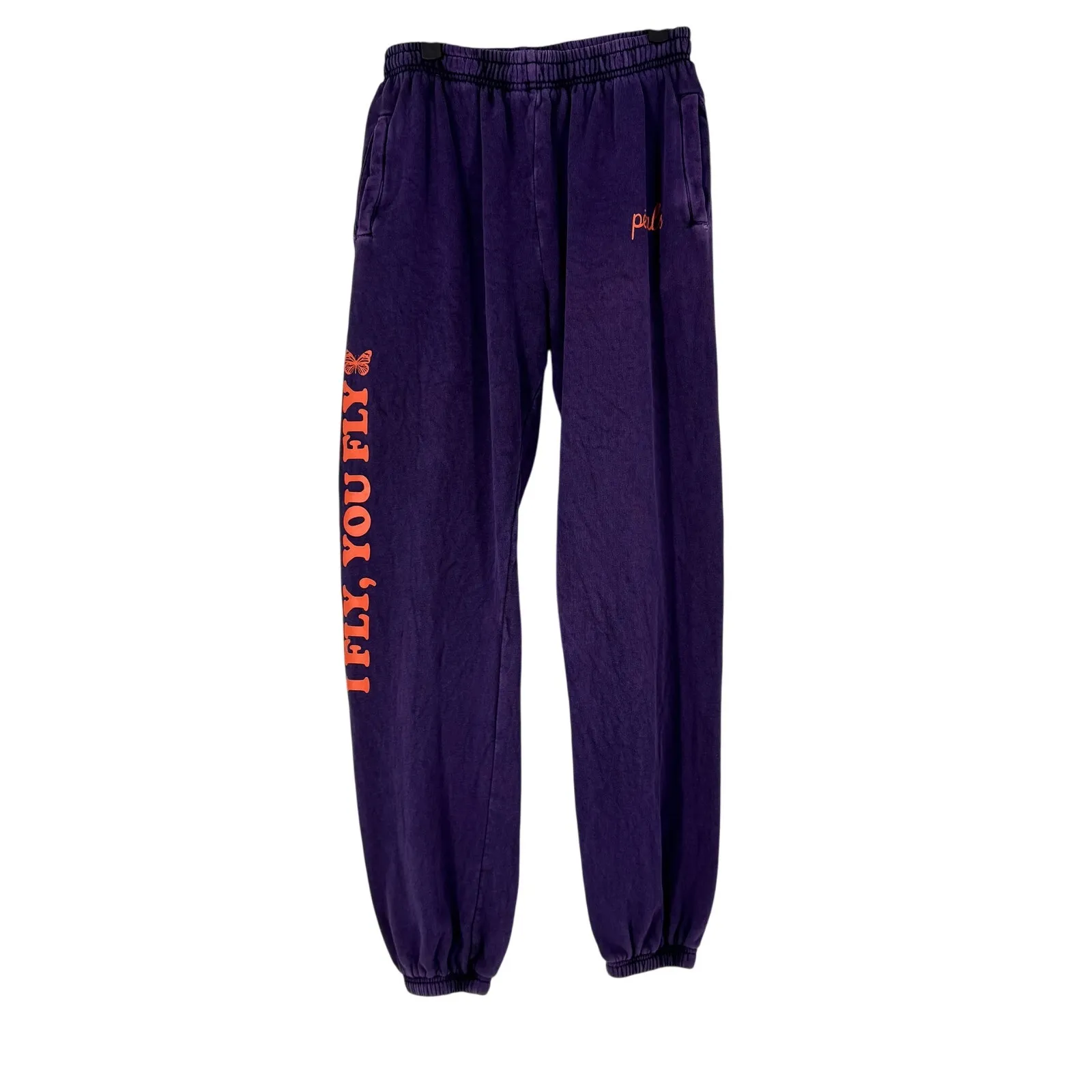 Petals by Petals and Peacocks I Fly You Fly Purple Wash Sweatpants - Image 3