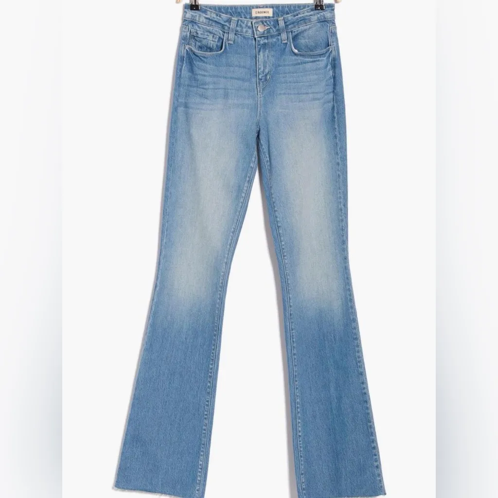 L’AGENCE High-Rise Flare Jeans in Light Wash – Size 25 - Image 3