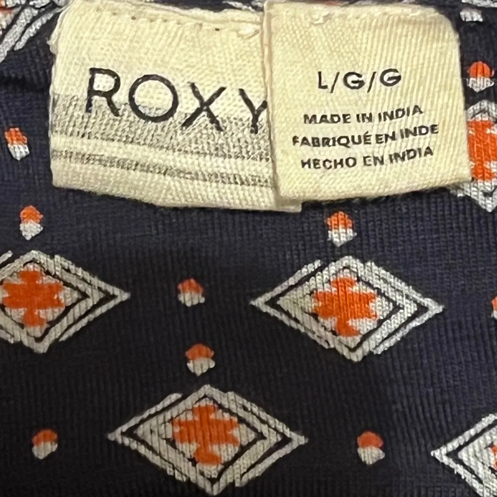 Roxy Navy Pink Sweetheart Strapless Midi Dress Size Large Global‎ Inspired Boho - Image 5