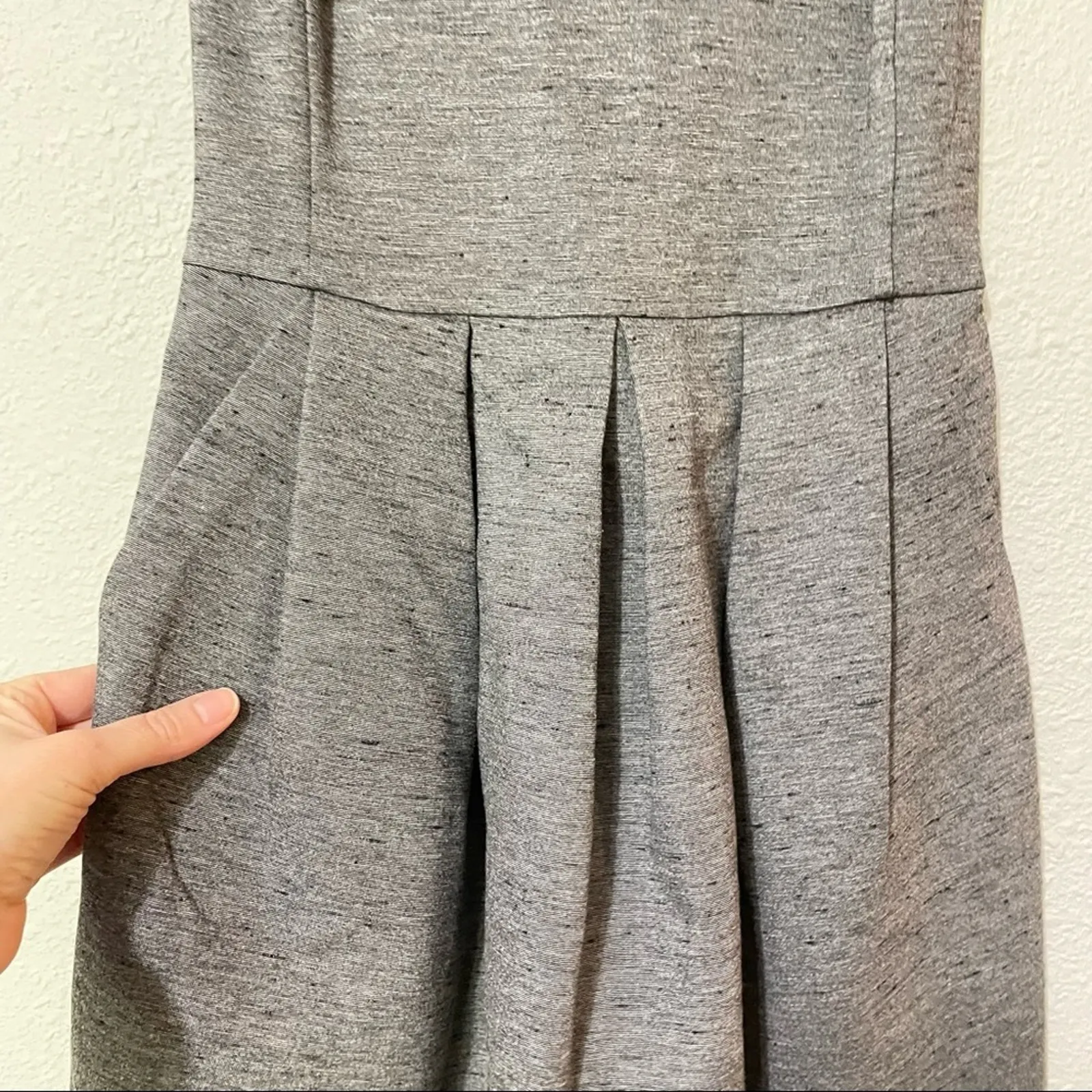 Wilfred Aritzia Grey Sleeveless Skater Mini Dress Womens 0 Babydoll Twee Fall - Image 3