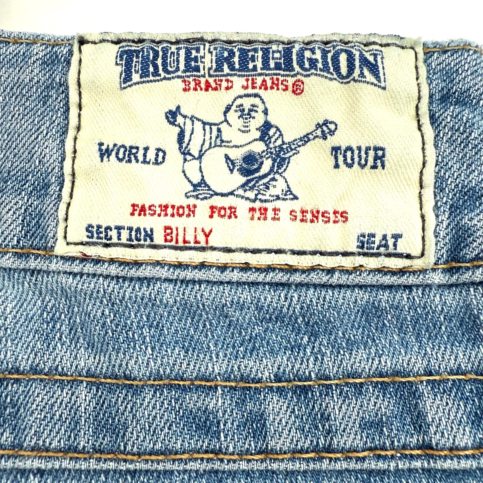 True Religion Size 29 Billy Style Bootcut Blue Jeans Denim Pants Button Pockets - Image 5