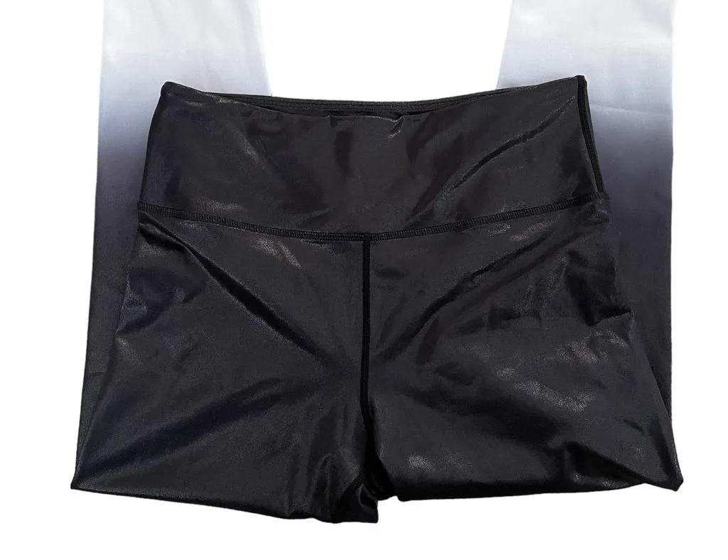 ZYIA Light N Tight Liquid Shine Metallic Ombré High Rise B/W Leggings 8 - Image 5