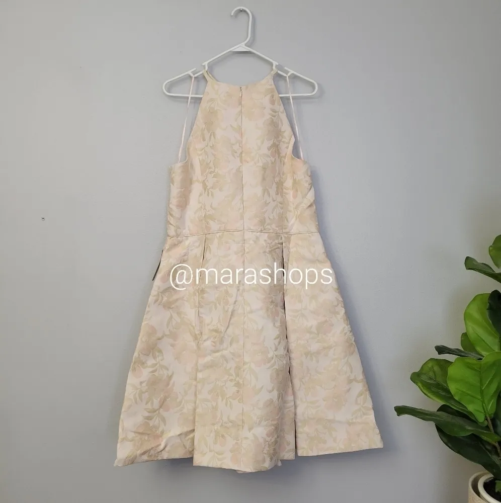 Gal Meets Glam Evelyn Jacquard Halter Dress - Image 4