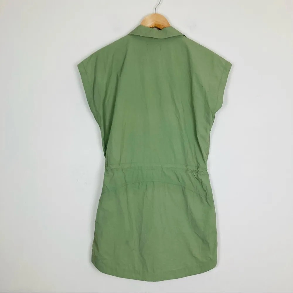 Pistola Mariah green “eucalyptus” shirt sleeve drawstring waist utility dress. S - Image 8