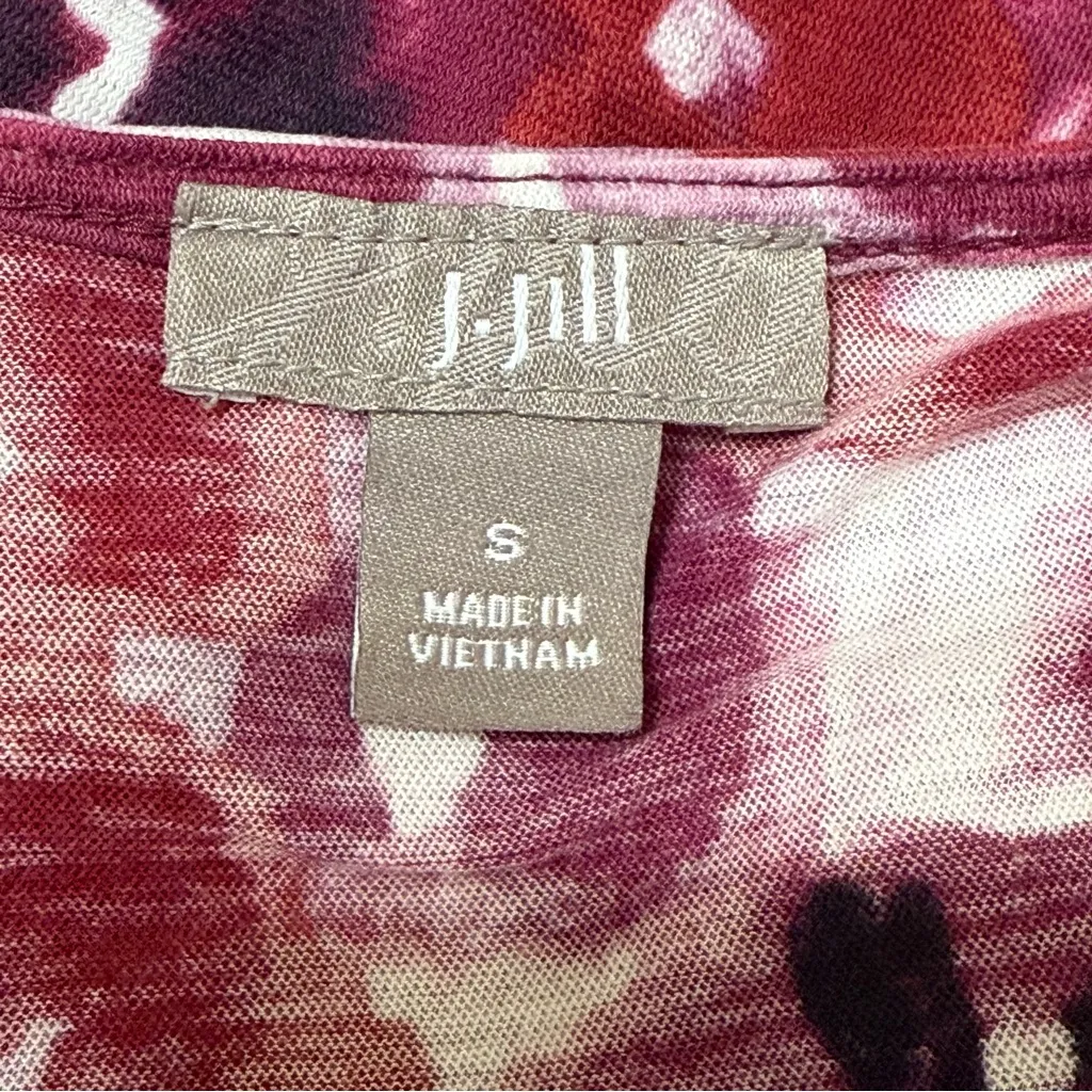 J.Jill Red Pink Floral V - Image 6