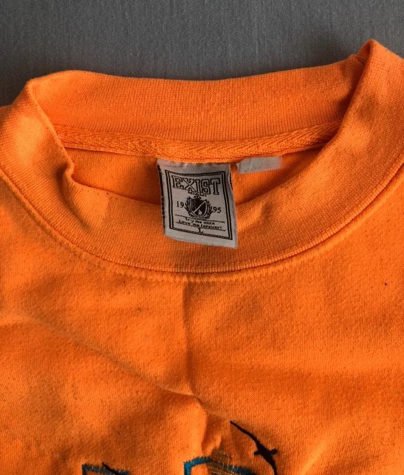 Oversized Orange Sweatshirt Size L - Image 4