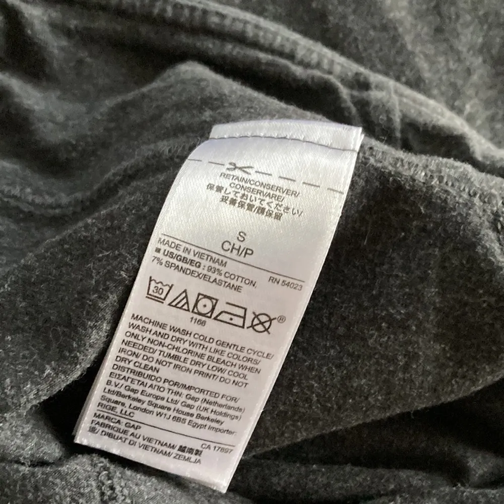 GAPFIT Grey Mid-Rise Leggings Cotton Blend Activewear Stretchy Run Train Small - Image 4