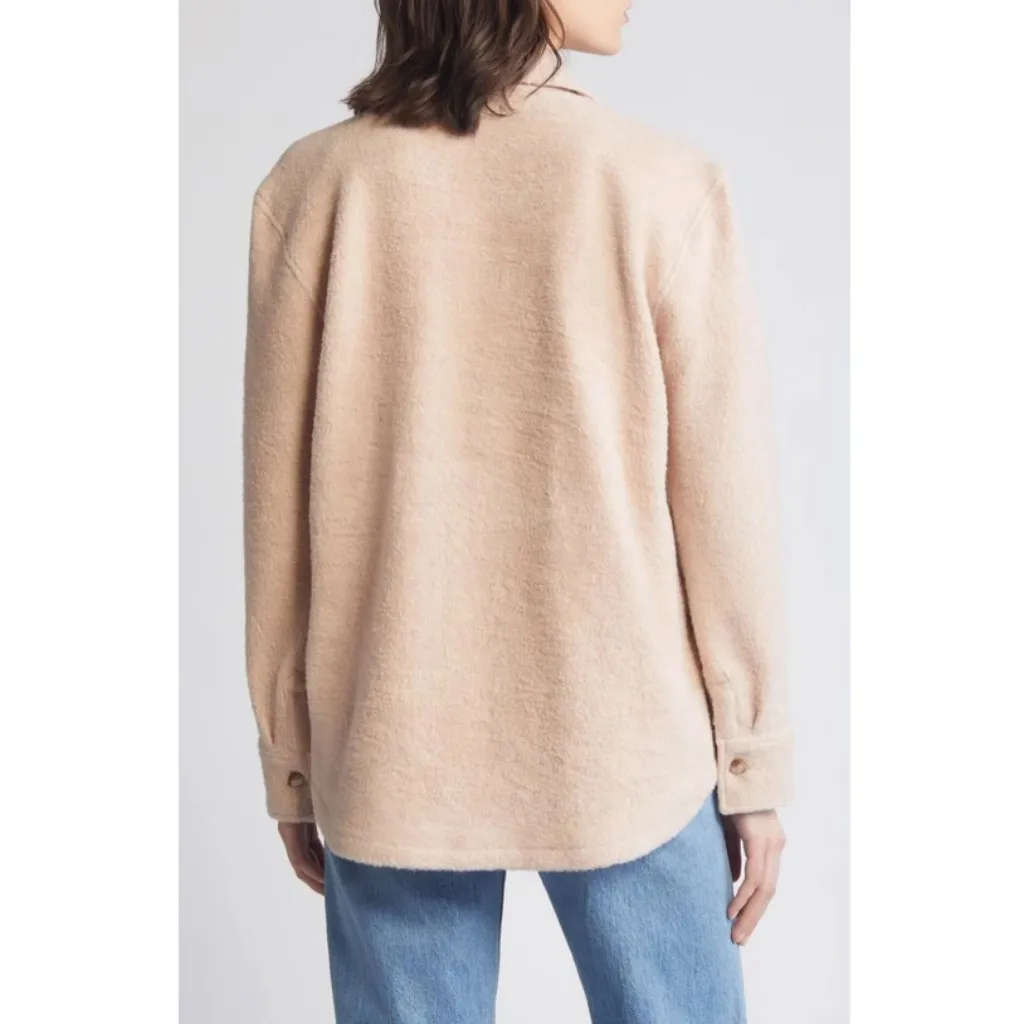 Faherty Holden High Pile Fleece Jacket Peach Whip Large NWT - Image 3