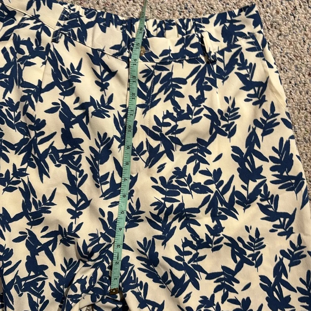 NWT Hayden Blue Floral Wide Leg Pleated Pants Coastal Grandma High Rise Size XL - Image 12