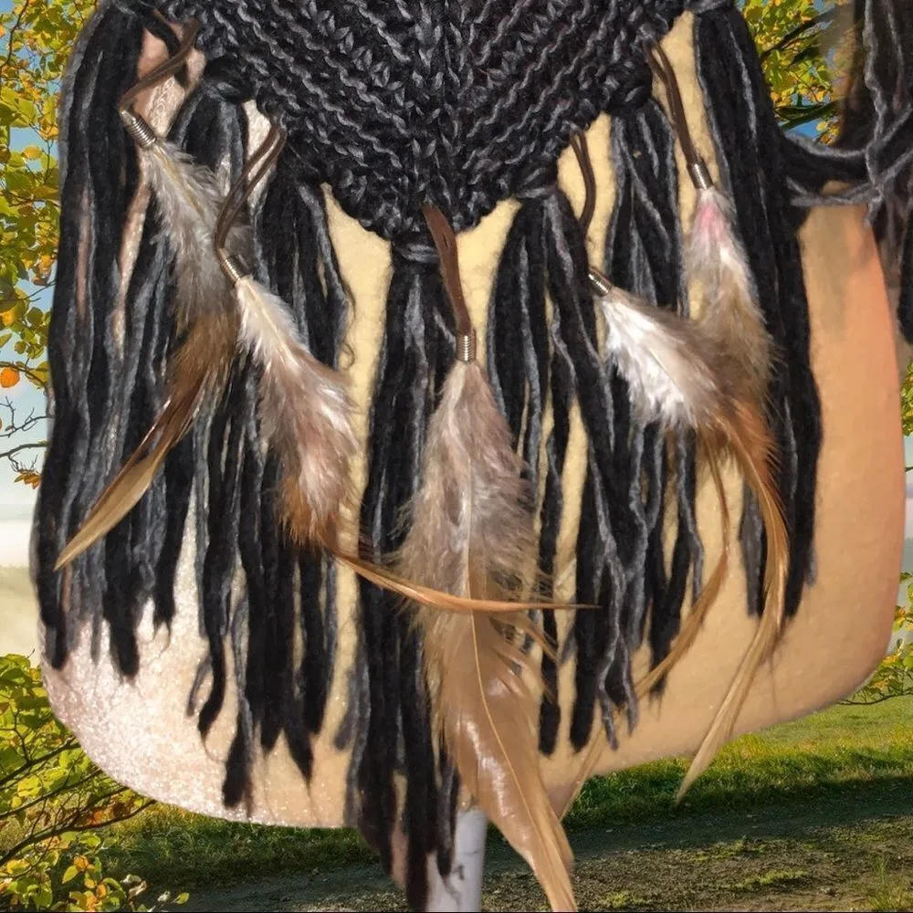 Awesome charcoal gray herringbone knife scarf Gray - Image 3