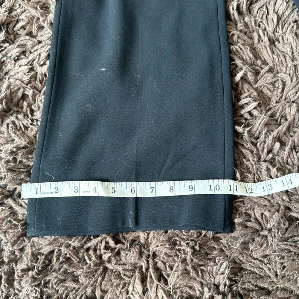 Armani Collezioni sleek 100% wool Trousers size 6 Black Wide Leg side zip - Image 10