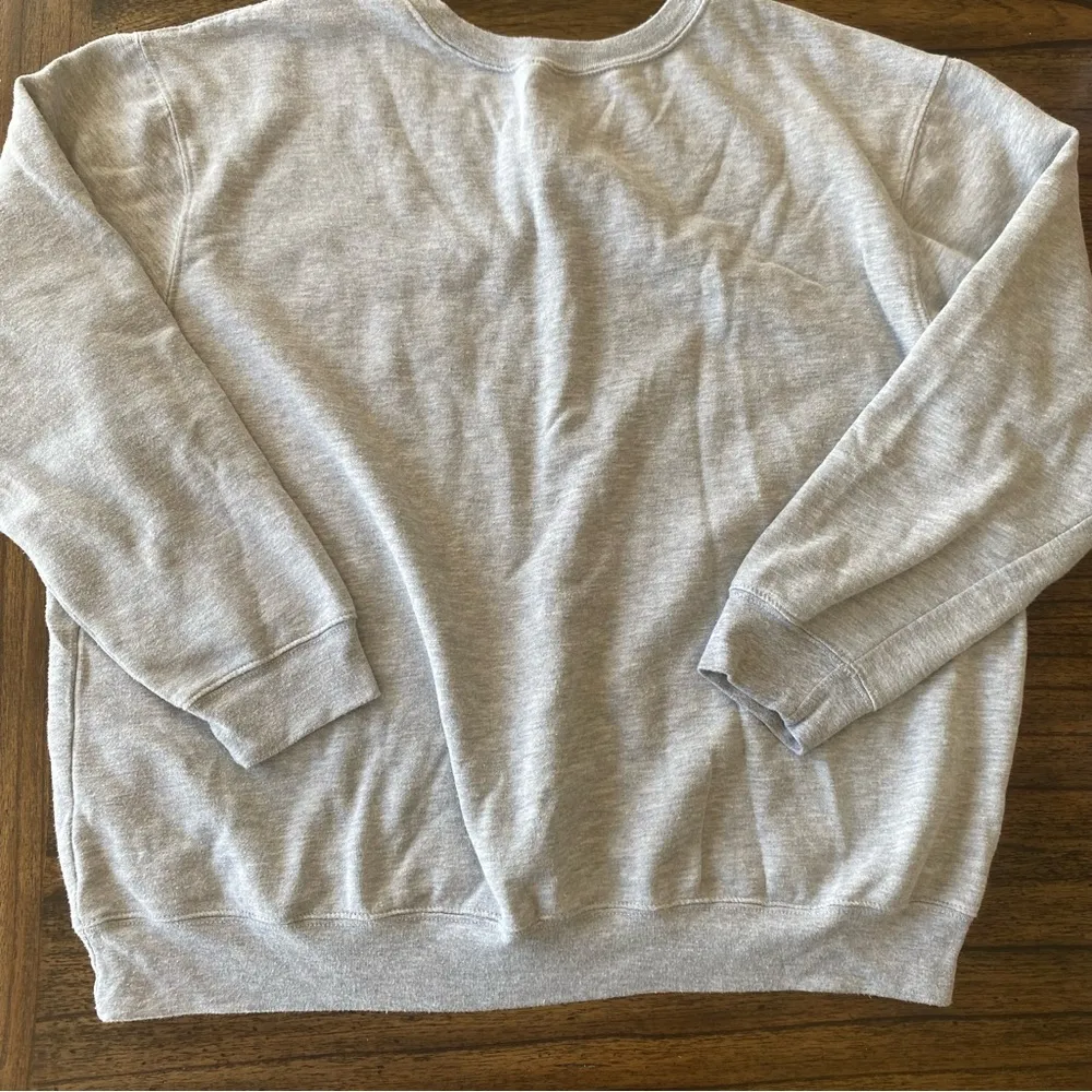 Love Tribe Gray Floral Graphic Sweatshirt size 2X - Image 4