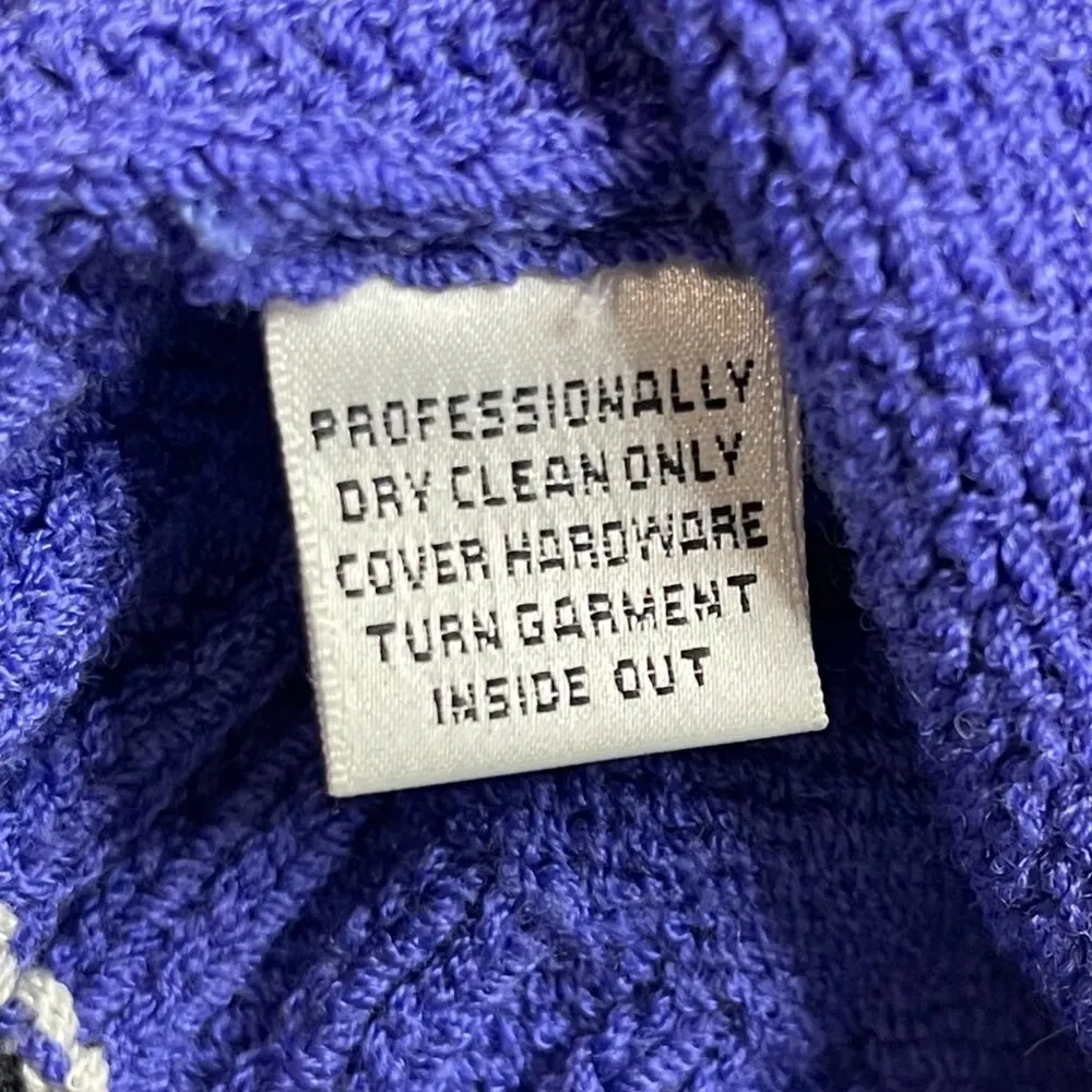 Vintage St. John Sport by Marie Gray Turtleneck Sweater Womens Medium Purple USA - Image 5