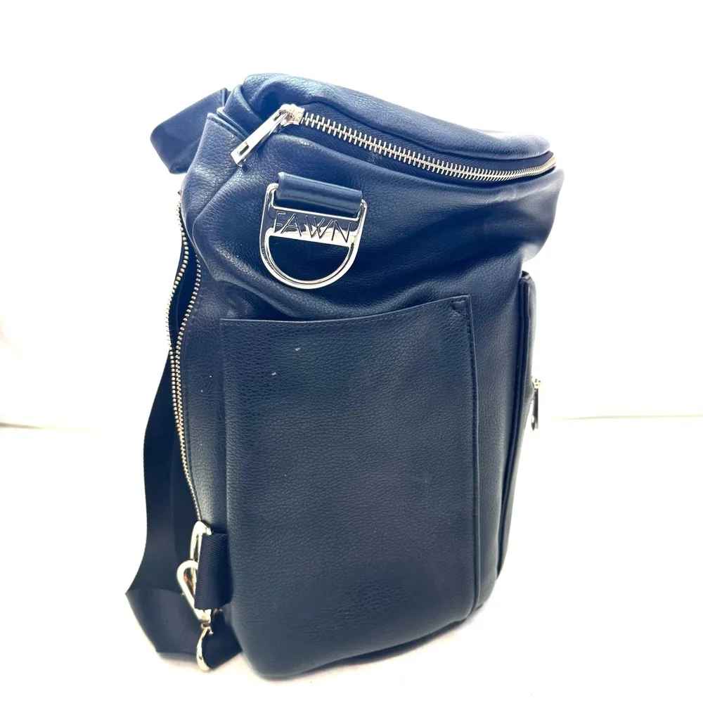 Fawn Design Black Large Diaper Bag Backpack Shoulder Bag - Image 2