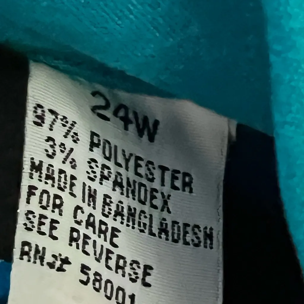 NWT vintage 1990’s Apparenza Women's Turquoise & Black Jacket women’s 24W Blue - Image 7