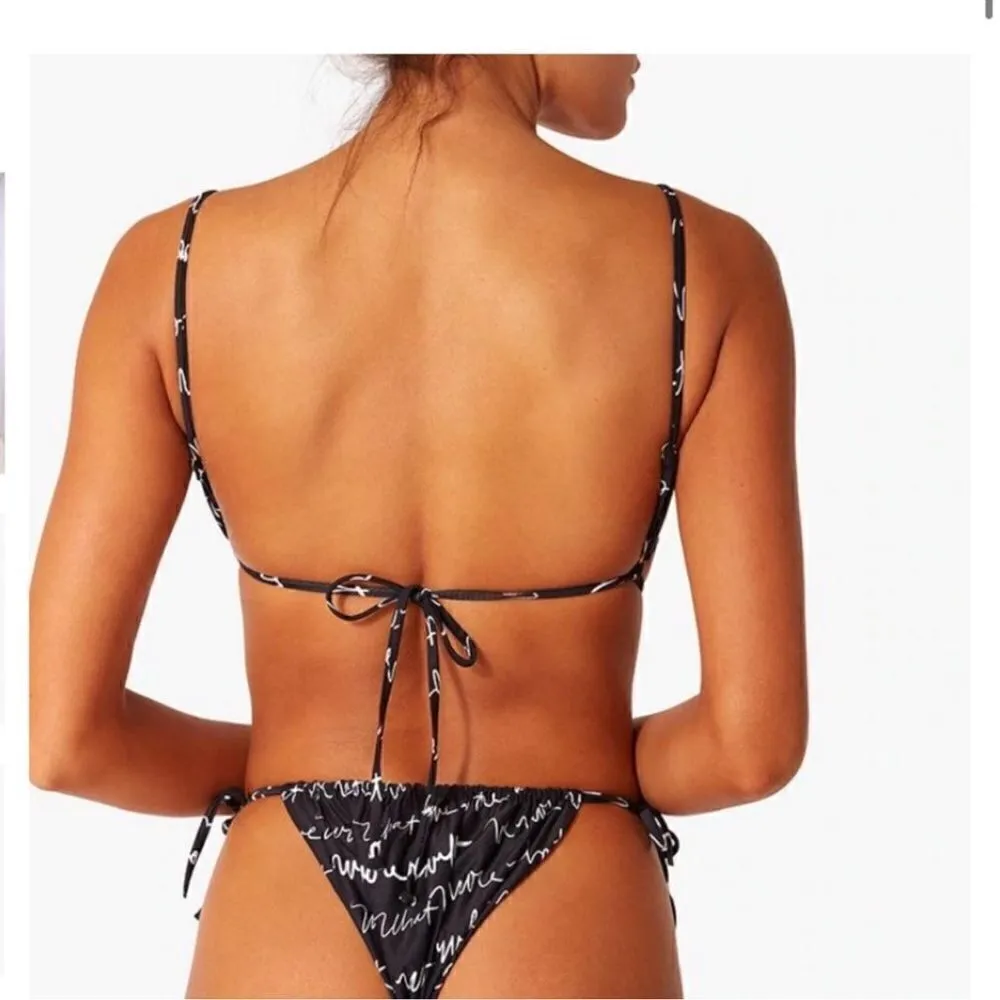 NWT WeWoreWhat Ruched Underwire Top in Logo Scribble Size Small! - Image 5