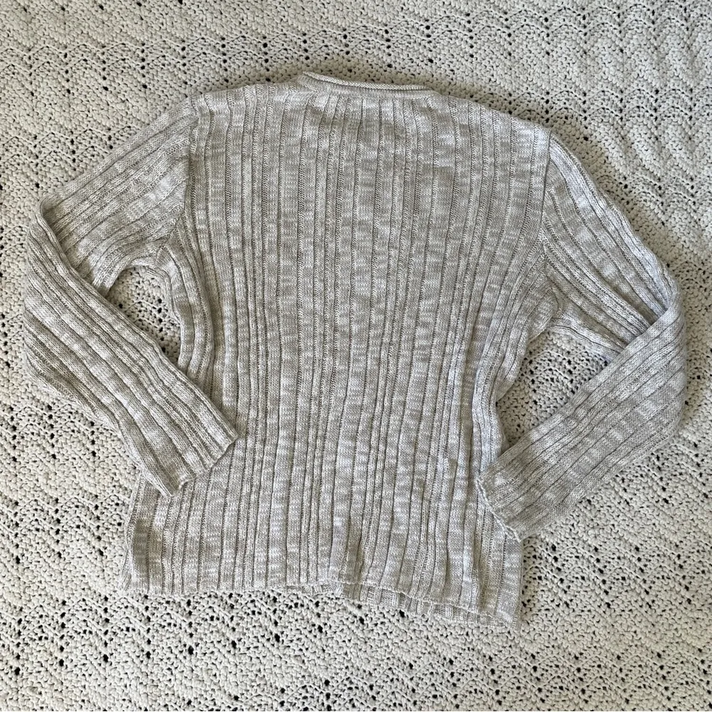 River Island Pullover Cropped Knit Sweater Beige (Medium) - Image 2