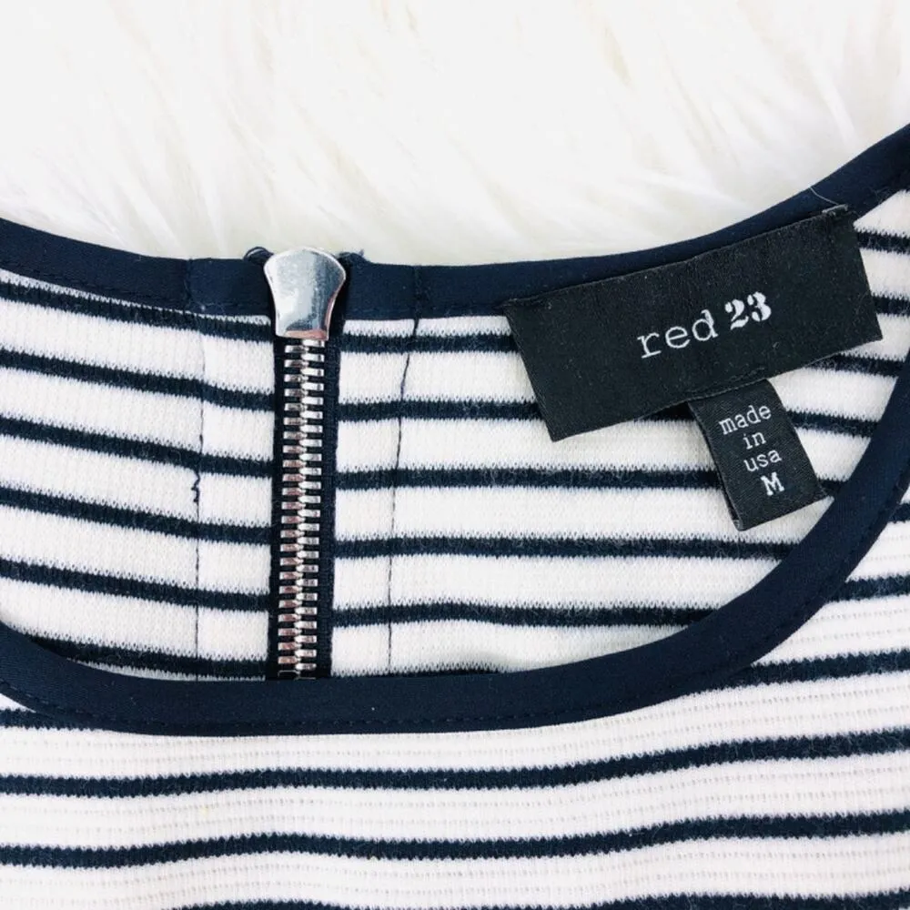 Red 23 Bodycon Dress Navy & White Stripe M Blue Size M - Image 6