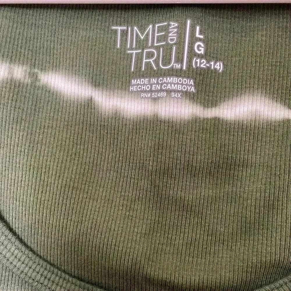 🆕Green Amber Tie Dye Ribbed Tank🆕 Green Size L - Image 8