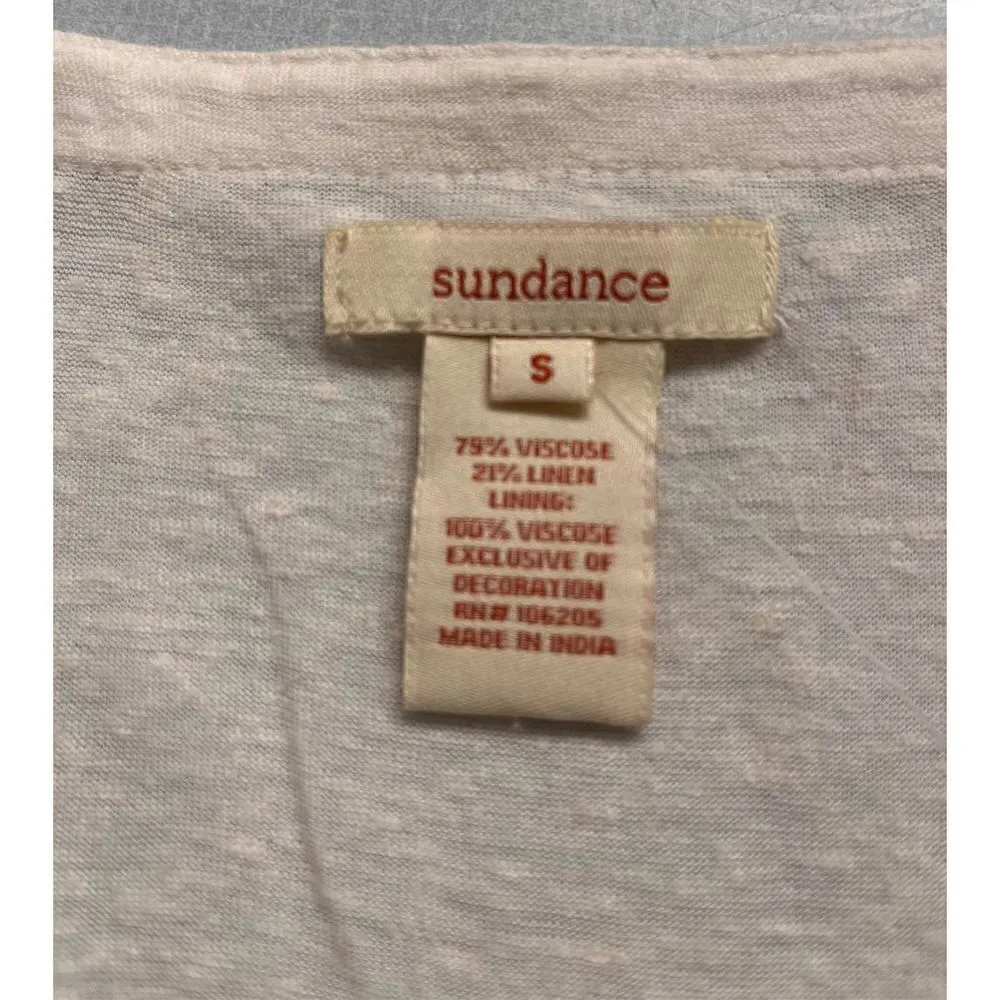 Sundance t-shirt white with sparkle detail sz Small - Image 4