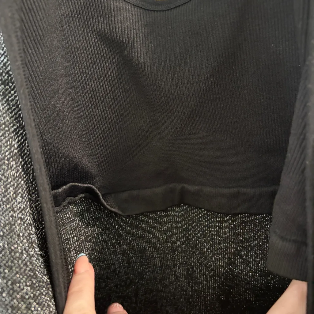 Nux Black Sparkle Halter Compression Mini Athletic Dress - Image 3